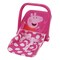 Peppa Pig: Baby Doll Car Seat - Pink & White Dots - Fits Dolls Up To 18" Convertible Into A Feeding Chair, Plastic Shell W/ Fabric, Harness Belt, For Dolls Plushes & Stuffed Animals, Pretend Play